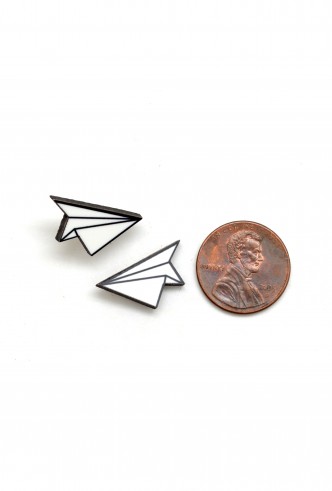 Paper Airplane Stud Earrings